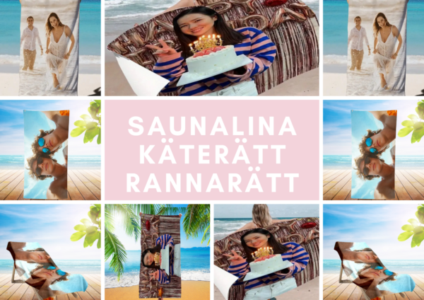 Sinu fotoga käterätt / rannarätt / saunalina kiiresti kuivav