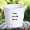 Lillepott (plastik) tekstiga