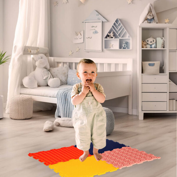 Sensoorne Montessori jalamassaaži puslematt 8 osa - Image 14