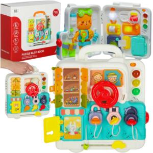 Sensory montessori manipulatiivne tahvel montessori puhul nupud karu XXL valgus heli