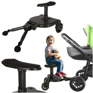 Lapsevankri pikendus koos beebiistmega must