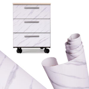 Isekleepuv fooliumrull tapeedivineer valge marmor - jazz 1,22x50m