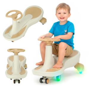 Gravitatsiooni rullirada helendavad LED rattad muusika mängimisega 76cm kuldne ja valge max 120kg