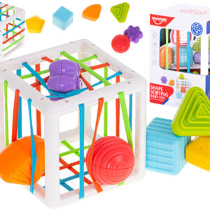 Paindlik kuubiku sorteerija mänguasja pistikupesa ruutu