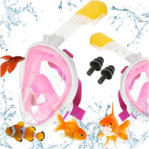 Täielik kokkuklapitav snorkelmask S/M roosa