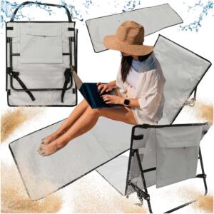 Rannamatt lamamistool seljatoega kokkupandav 150x47x48cm hall