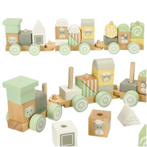 Lulilo Train puidust rong pastell