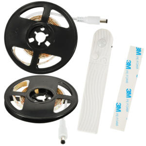 USB liikumisanduri LED ribad 1M külmvalge, akutoitel töötav USB liikumisanduriga