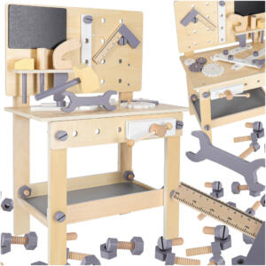 Puidust töökoda tööriistadega