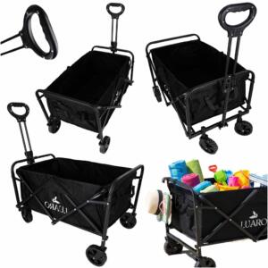 Ranna ostukäru kokkupandav turismikäru 360 teleskoopkäepidemega pöörlev käepide