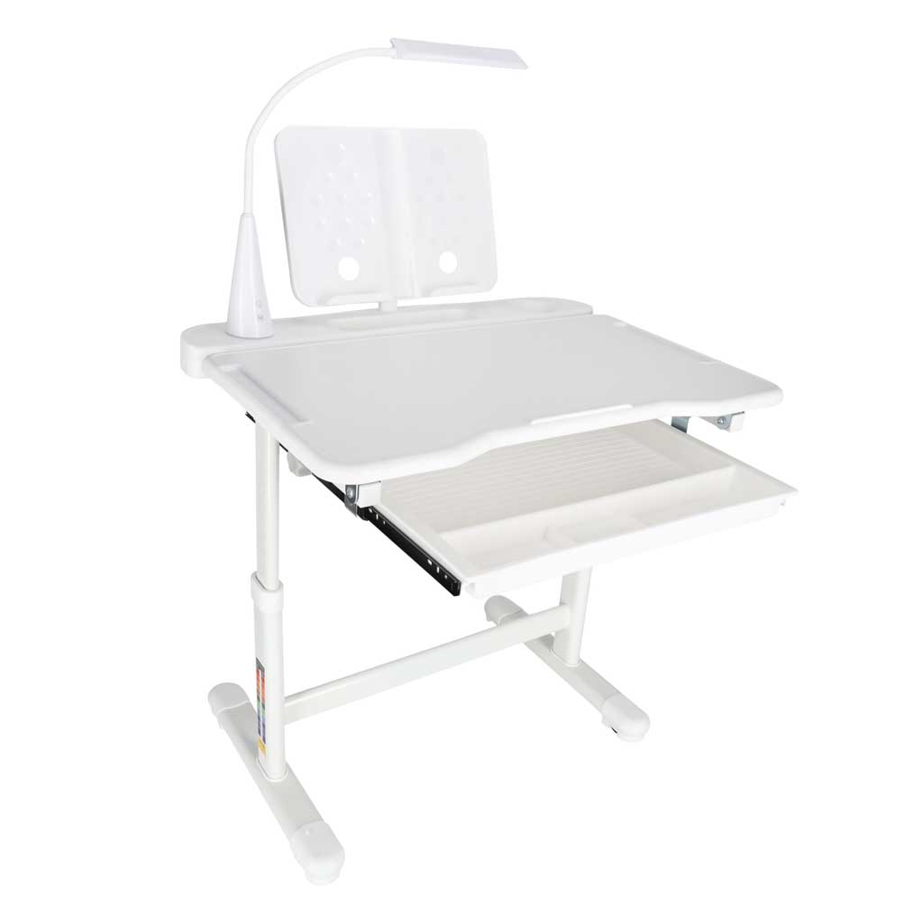 Laste koolilaua reguleeritav tool LED valgus USB valge - Image 4