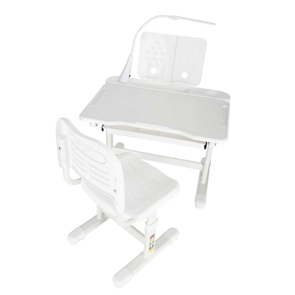 Laste koolilaua reguleeritav tool LED valgus USB valge - Image 6