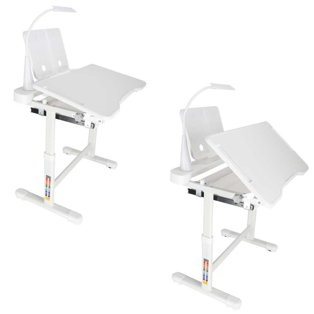 Laste koolilaua reguleeritav tool LED valgus USB valge - Image 7